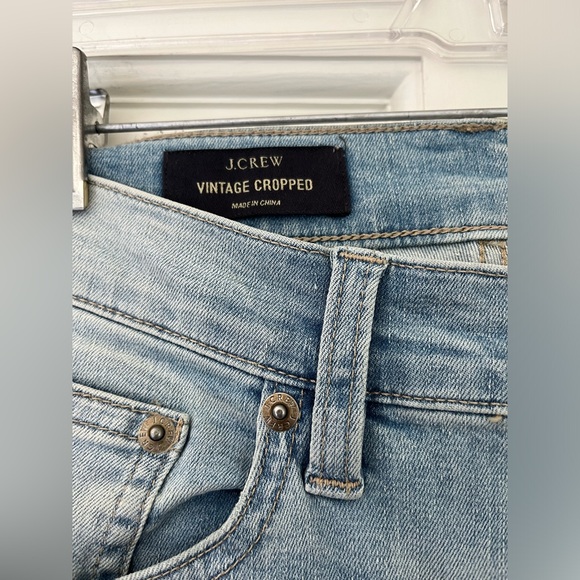 J.Crew Vintage Cropped Jeans women’s size 25 light denim mid-rise straight leg - Picture 4 of 9